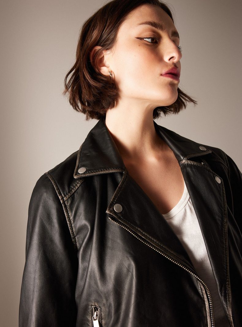 Chaqueta Biker Cuero Lavado-1