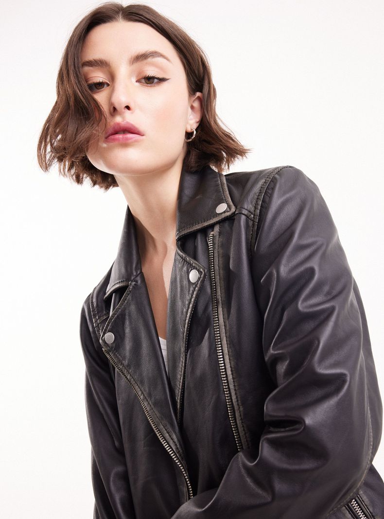 Chaqueta Biker Cuero Lavado-5