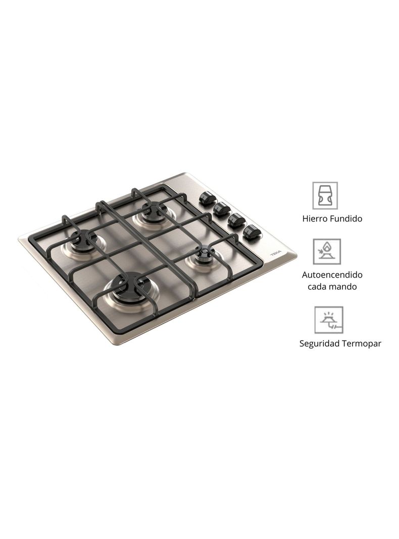 Encimera a Gas Natural 4 Platos HLX540 KBN0C IX-2