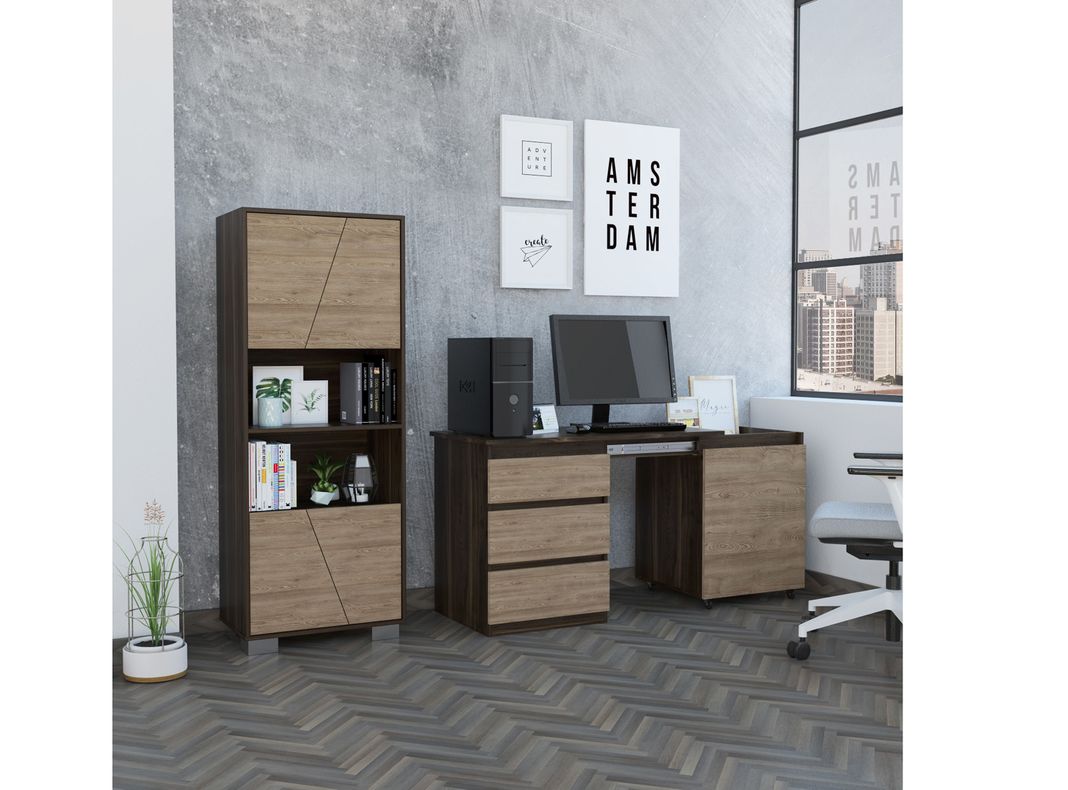 Combo: Escritorio Office 10 + Biblioteca Fraktal TuHome-1