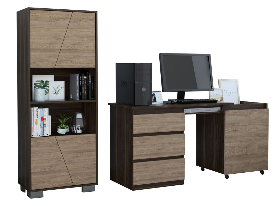 Combo: Escritorio Office 10 + Biblioteca Fraktal TuHome-0