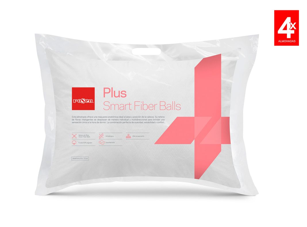 Pack 4 Almohadas Soft Plus 50 x 70 cm-3