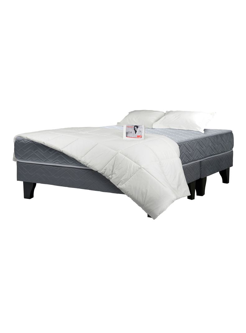 Cama Europea Cadiz Base Dividida 2 Plazas + Set Textil-0