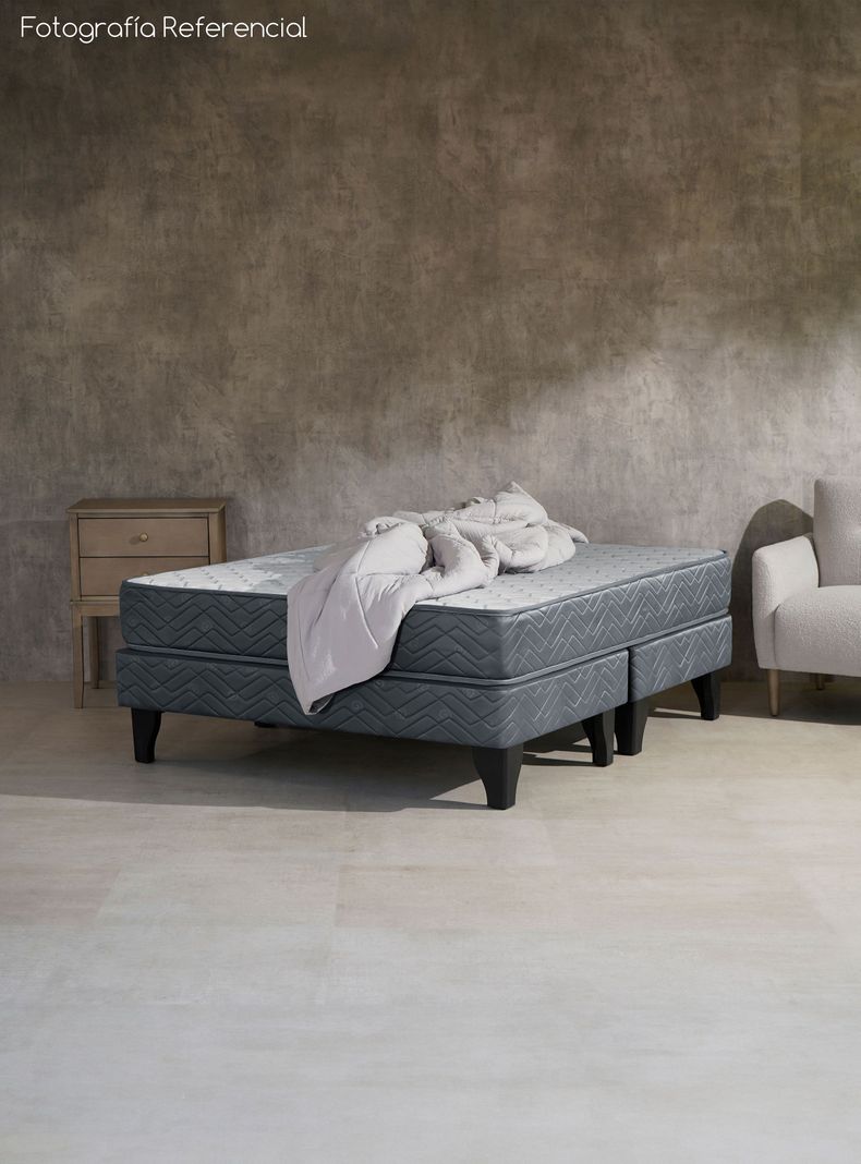 Cama Europea Cadiz 1 Plaza 190 cm + Set de Muebles Castilla-5
