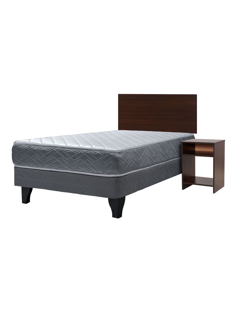 Cama Europea Cadiz 1.5 Plazas 190 cm + Set de Muebles Castilla-0