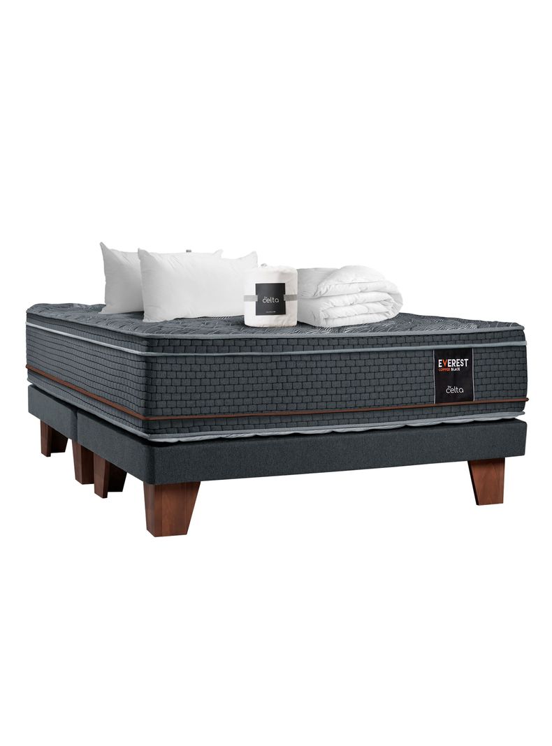 Camas Europea Everest Copper 2 Plazas + Set Textil-0