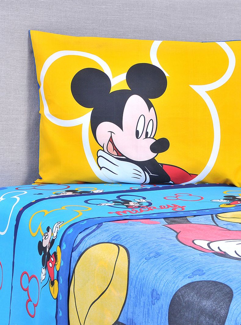 Juego de Sábanas 1.5 Plazas Mickey Blue-0