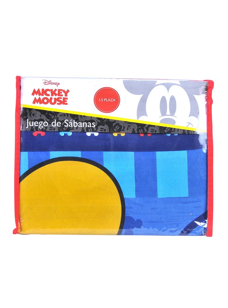 Juego de Sábanas 1.5 Plazas Mickey Blue-2