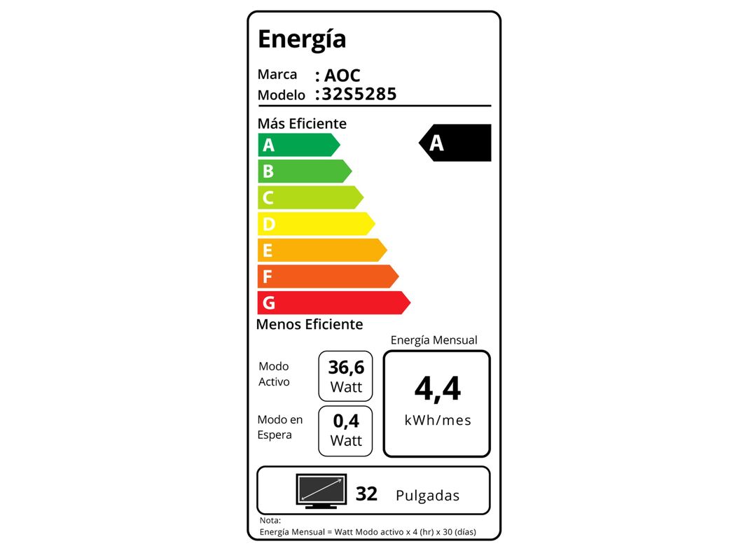 LED Smart TV AOC 32" HD 32S5285-5