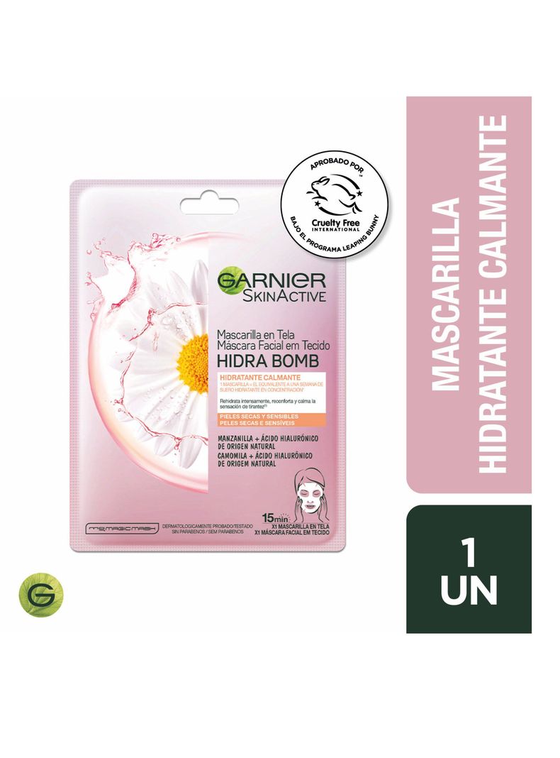 Mascarilla Garnier Skin Active Facial Tela Manzanilla-0