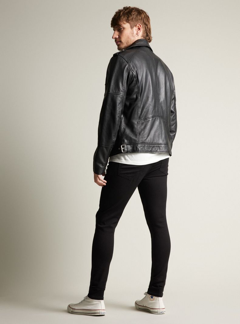 Chaqueta Modelo Biker Cuero-5
