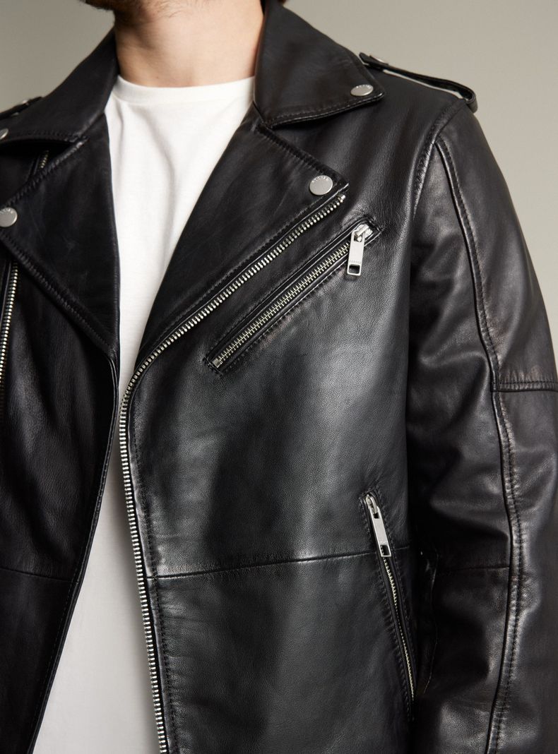 Chaqueta Modelo Biker Cuero-3