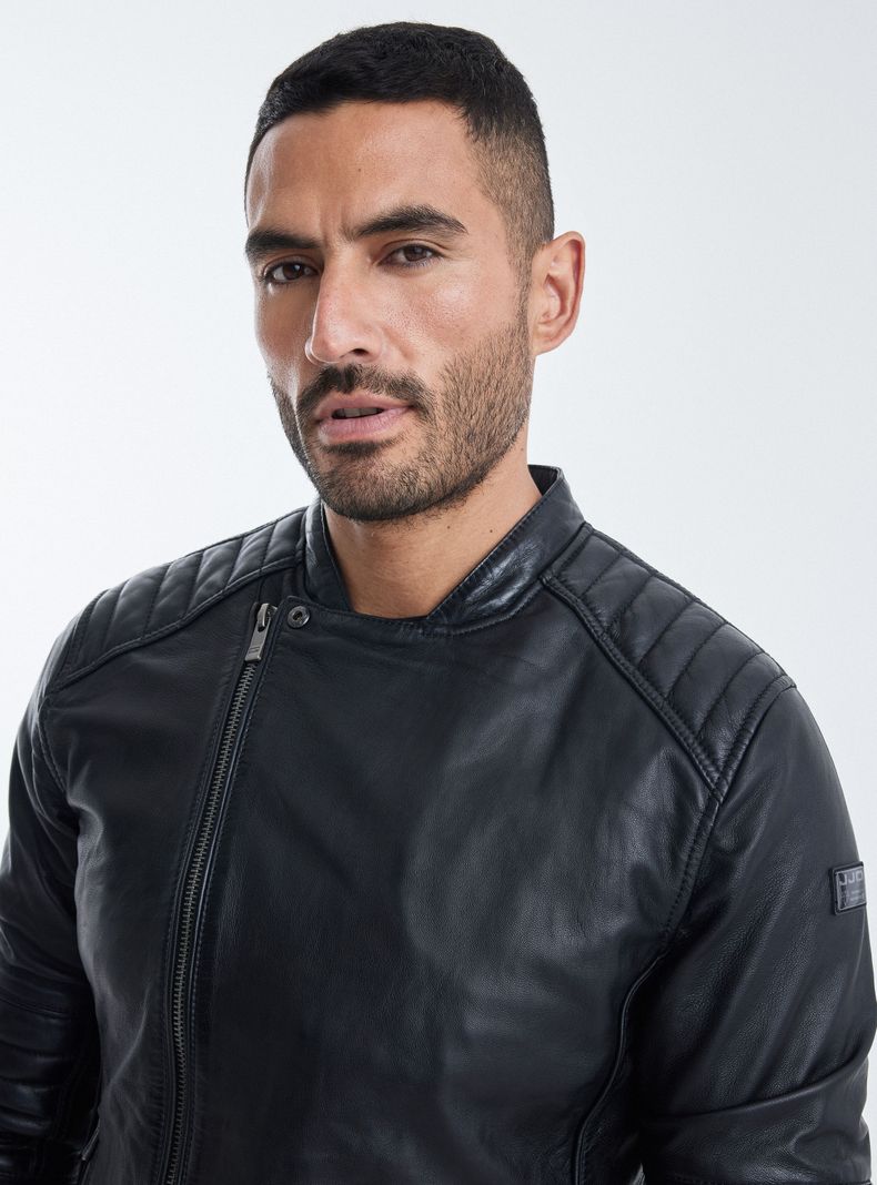 Chaqueta Cuero Biker Ed Hardy Forro Estampado-3