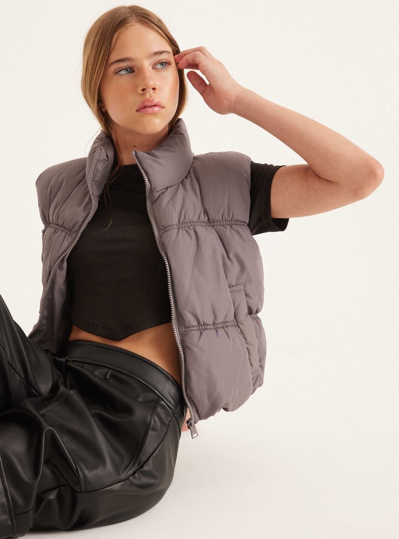 Parka Acolchada Crop-0