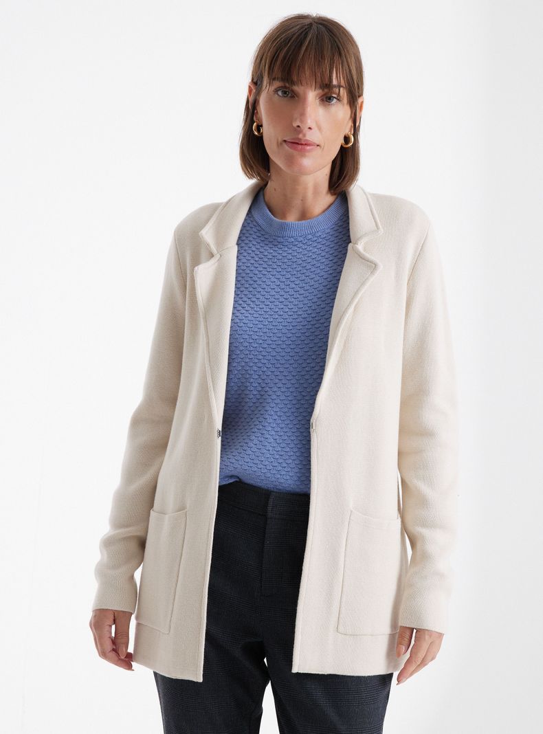 Chaqueta Tejida Tipo Blazer