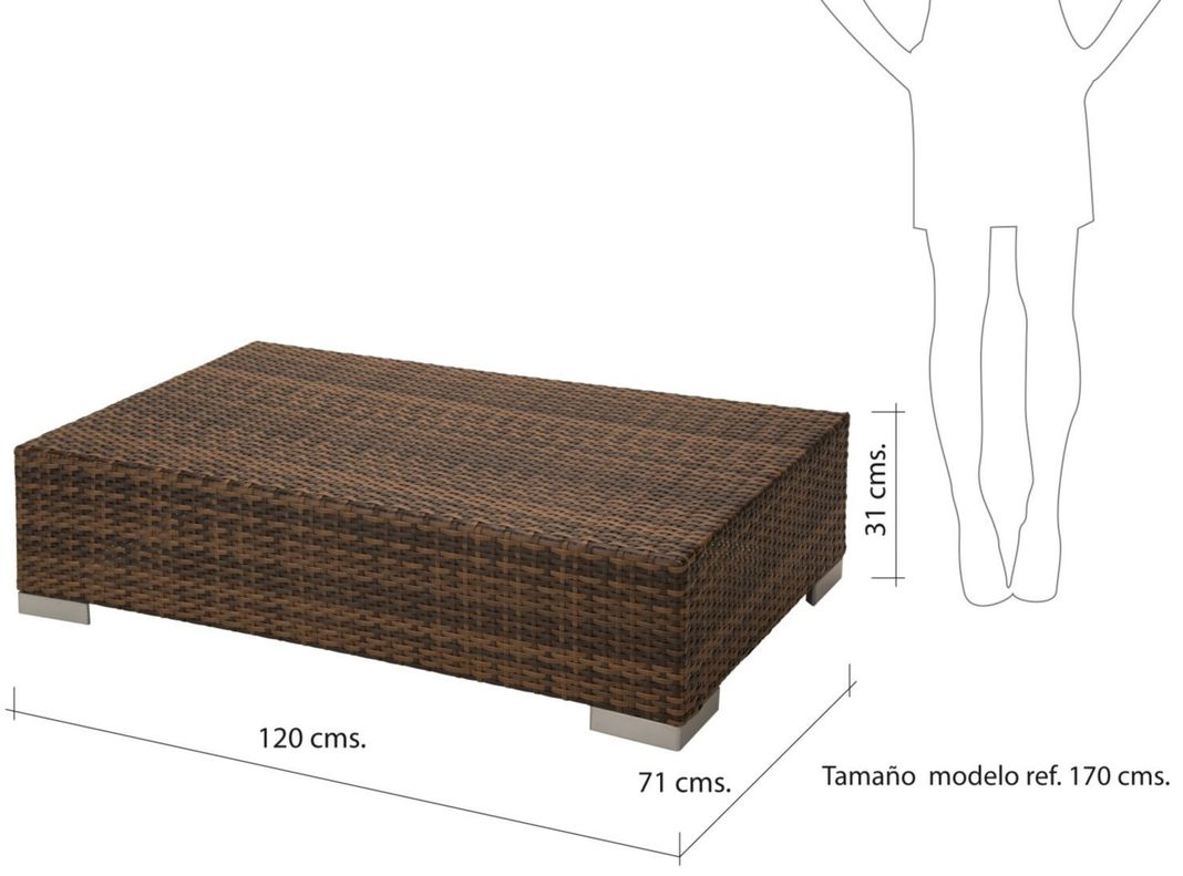 Mesa de Centro Terraza Mardon 120 x 70 x 30 cm-2