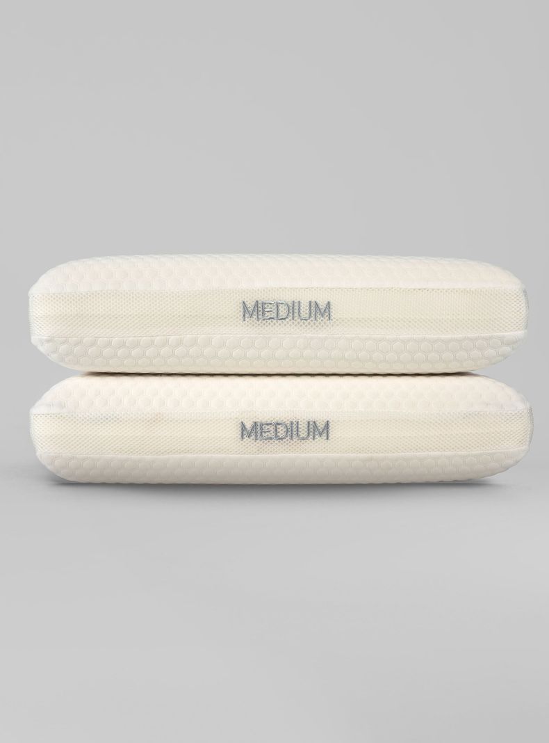 Set 2 Almohadas Viscoelástica Visco Medium 60 x 40 cm-3