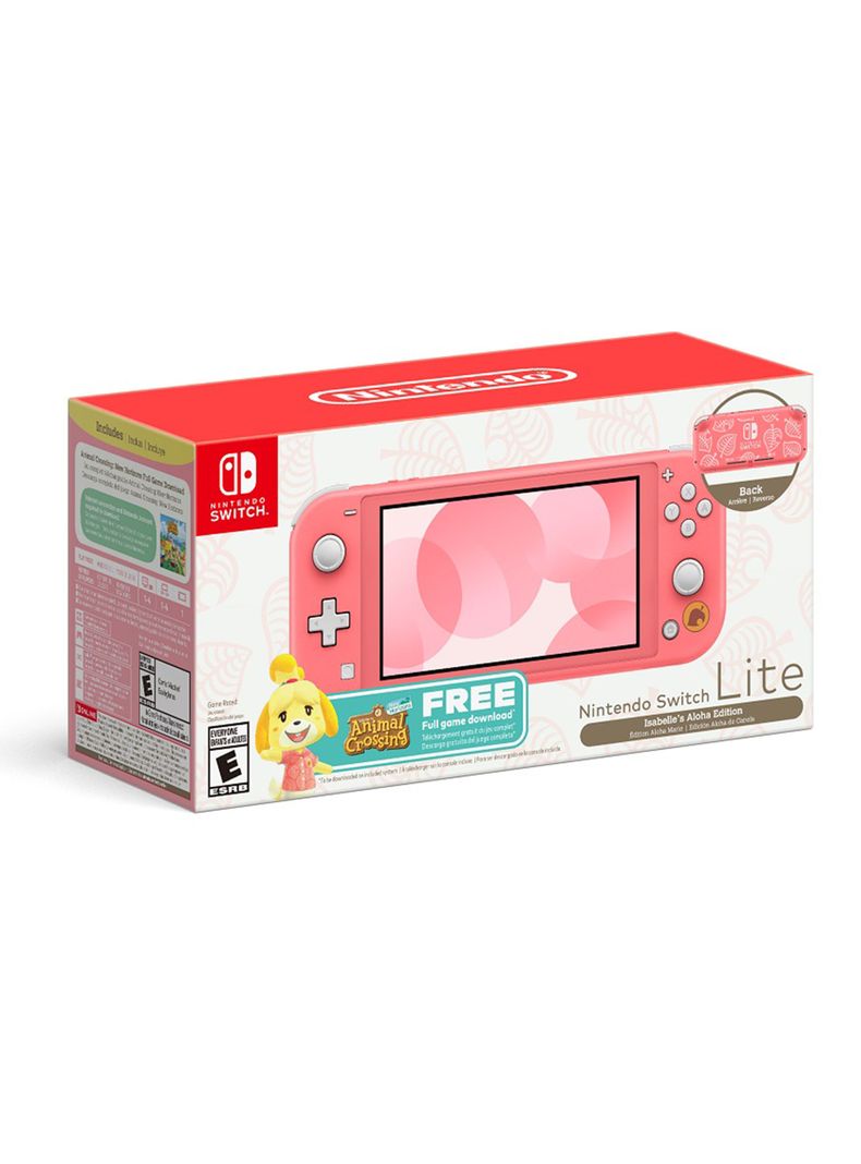 Consola Nintendo Switch Lite Coral ED Isabelle's Animal Crossing