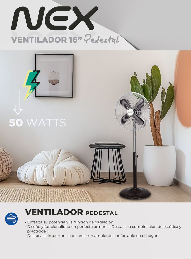 Ventilador Pedestal 16" DCP1620B-2
