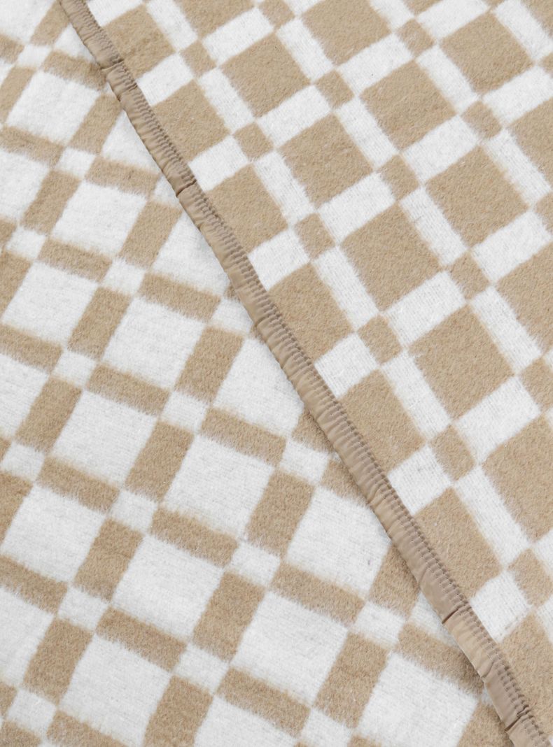 Frazada 1.5 Plazas Escocés Beige-1