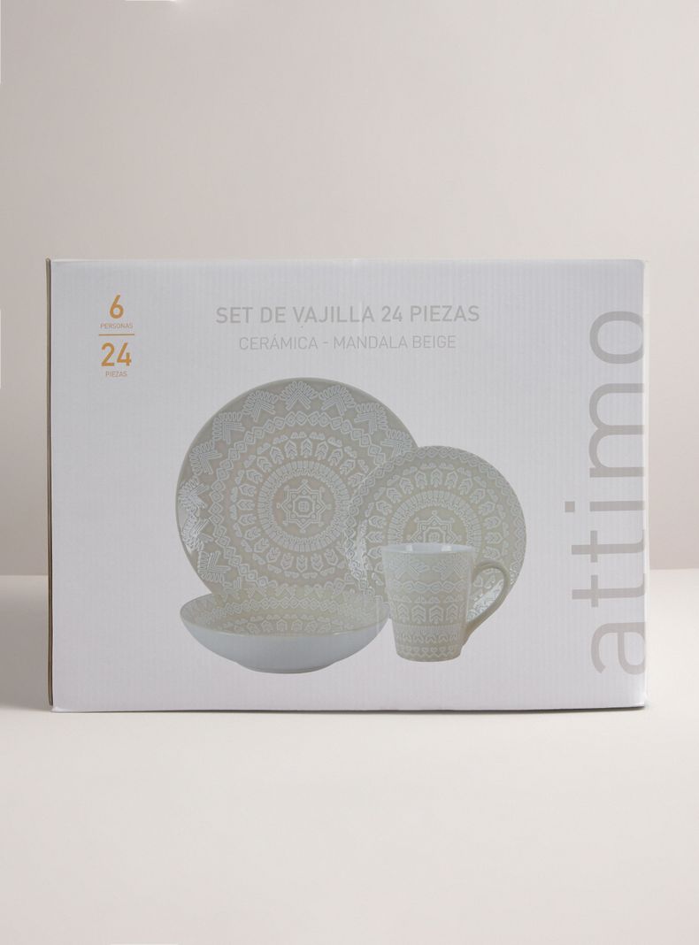 Set 24 Piezas Mandala Beige-3