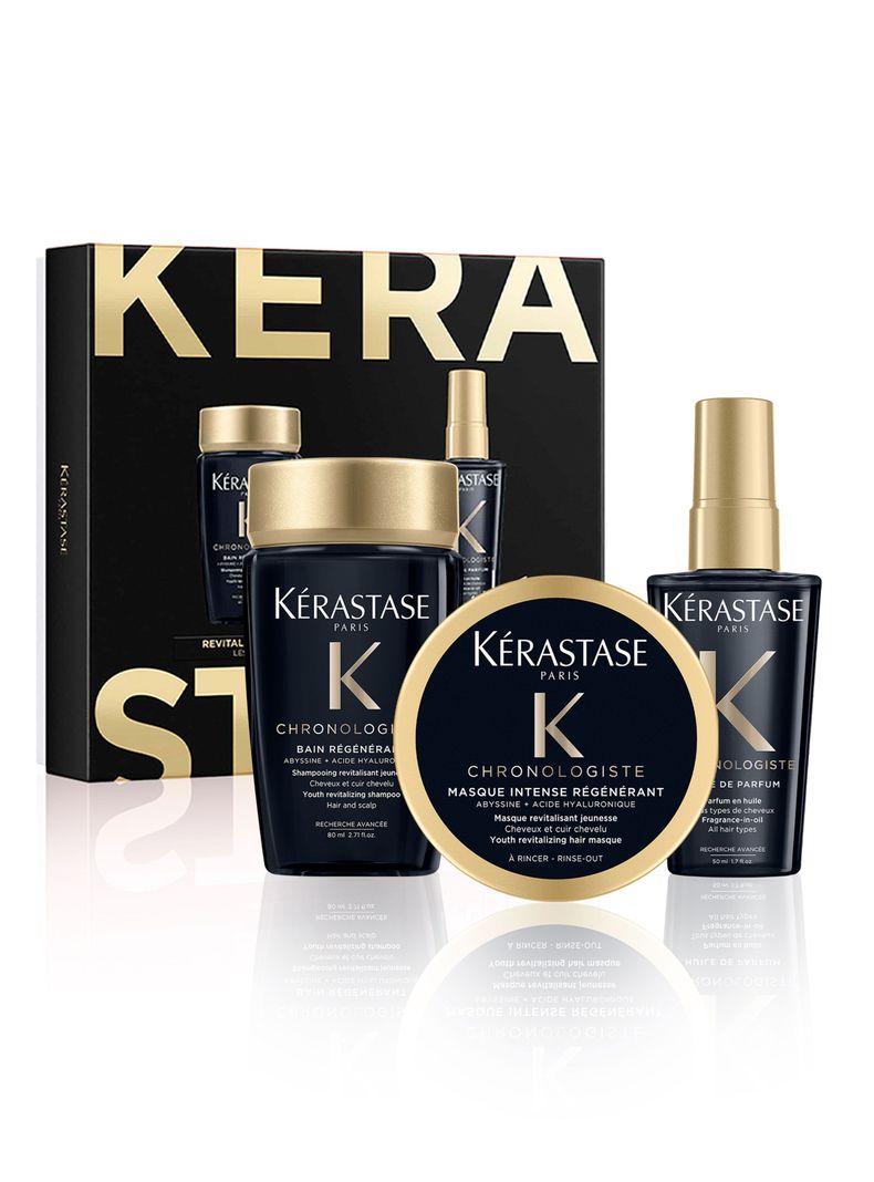 Set Revitalizante Anti-Edad Chronologiste Shampoo 80ml + Máscara 75ml + Aceite 50ml Kérastase-0
