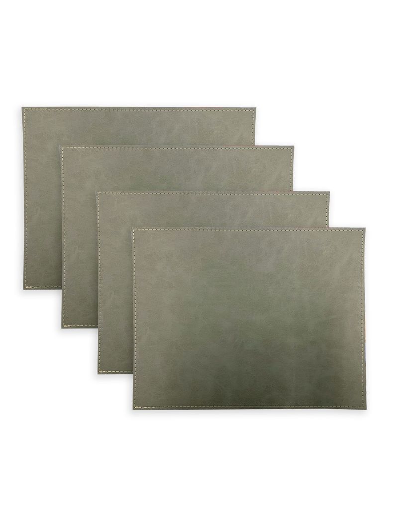Pack 4 Individuales Verde 42x32 cm-0