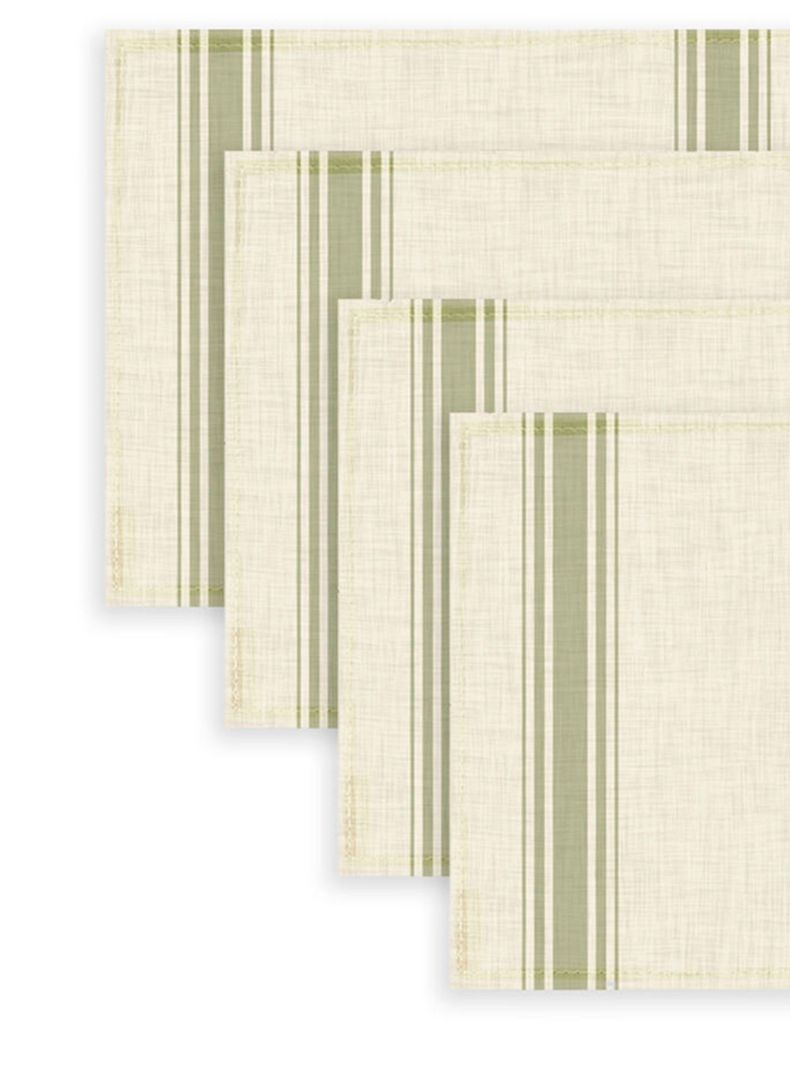 Pack 4 Individuales Rayas Verde 42x32 cm-1