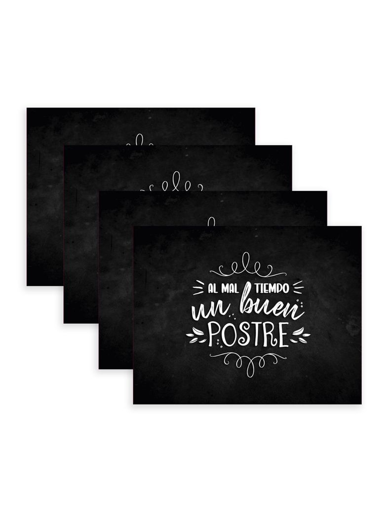 Pack 4 Individuales Frases 42x32 cm-0