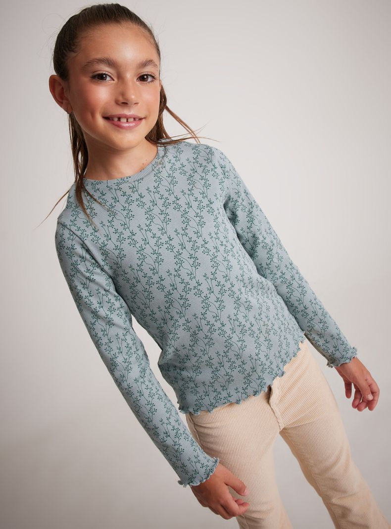 Polera Rib Diseño Estampada-0