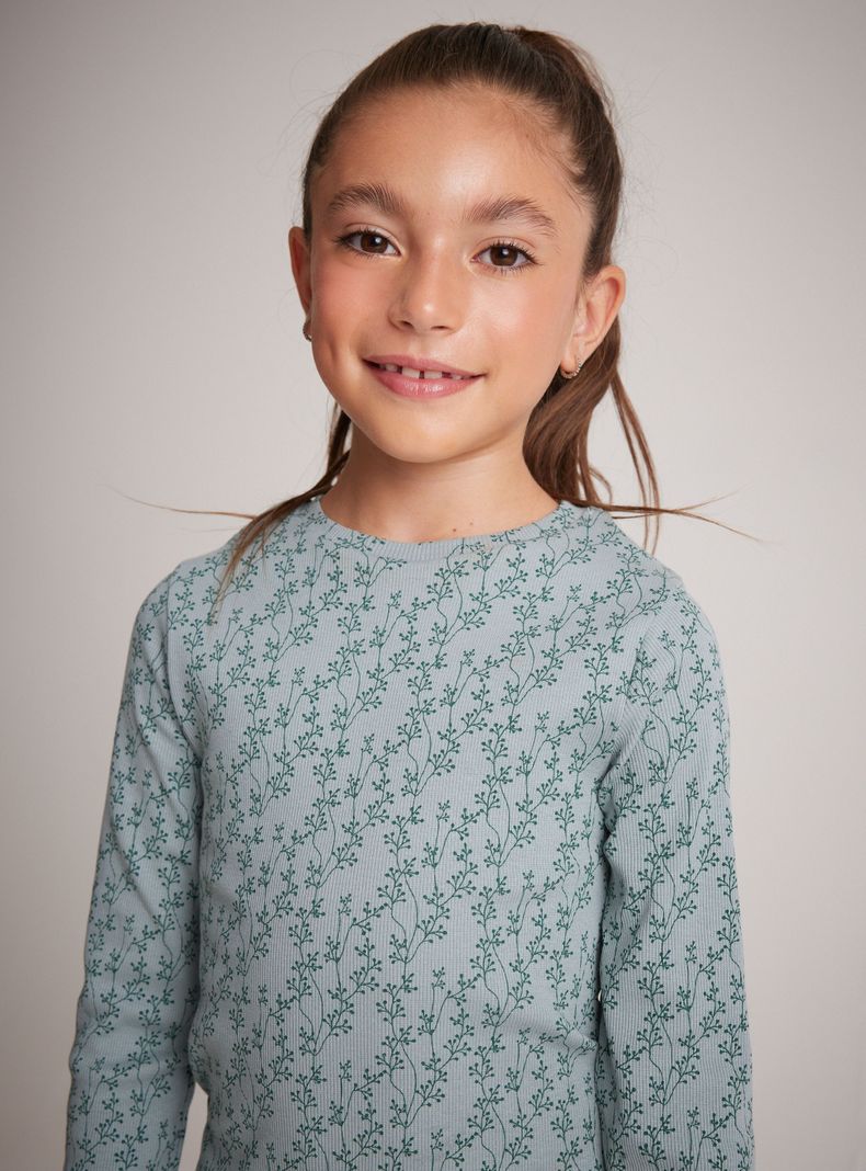 Polera Rib Diseño Estampada-1