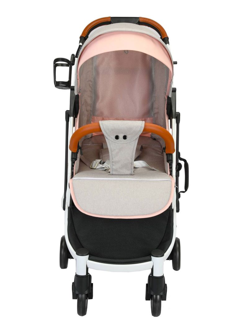 Coche Paseo Compacto Rosado-4