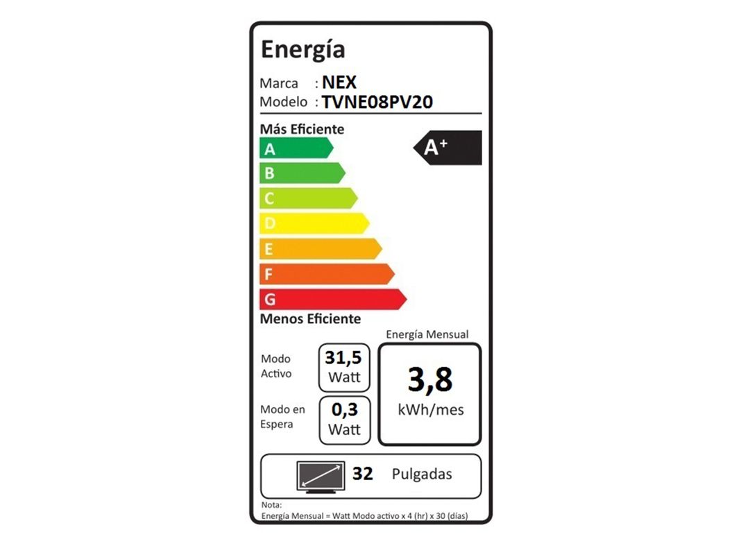 LED Digital 32" HD TVNE08PV20-3
