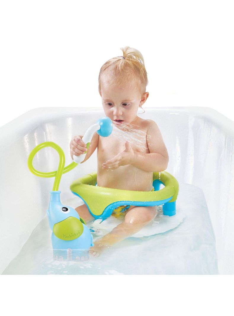 Juguete de Baño Bebe Elefante Azul Yookidoo-3