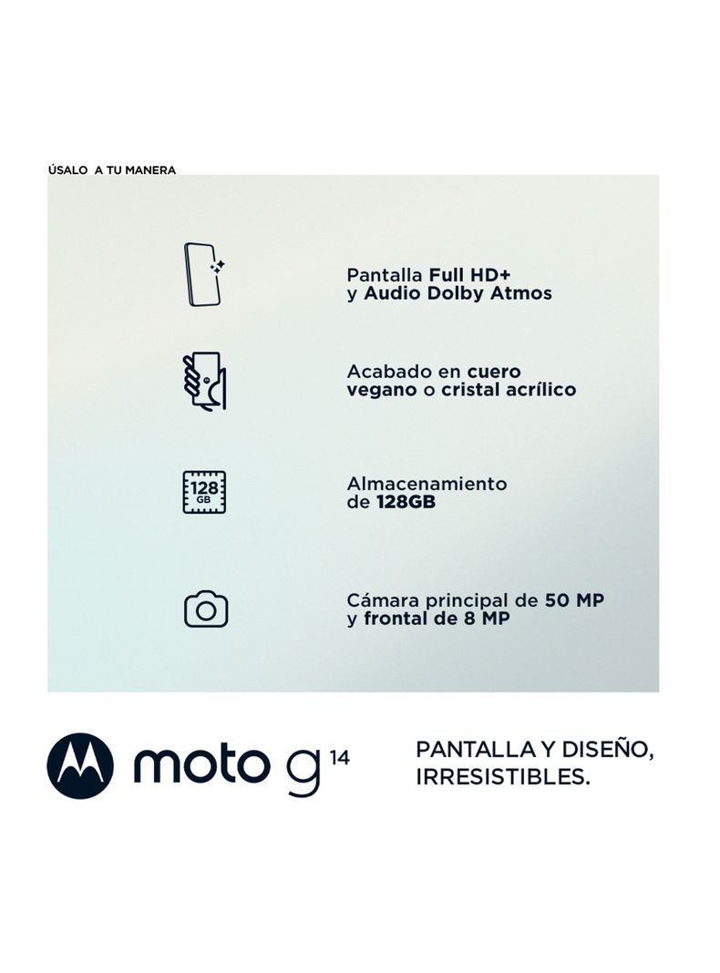 Smartphone Moto G14 128GB 6.5" Lila Liberado-4