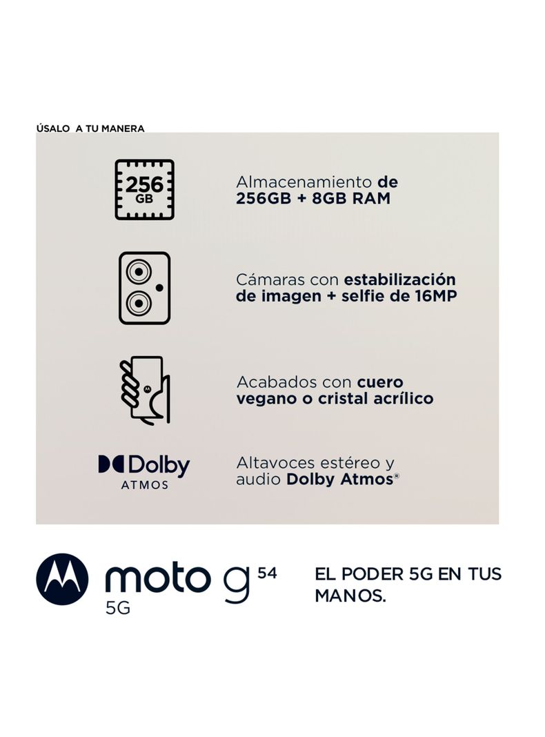 Smartphone Moto G54 5G 256GB 6.5" Verde Liberado-4