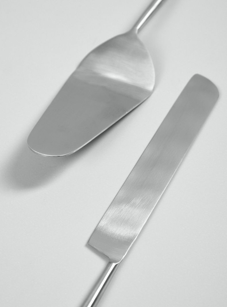 Set 2 Piezas para Servir Torta Inox-1