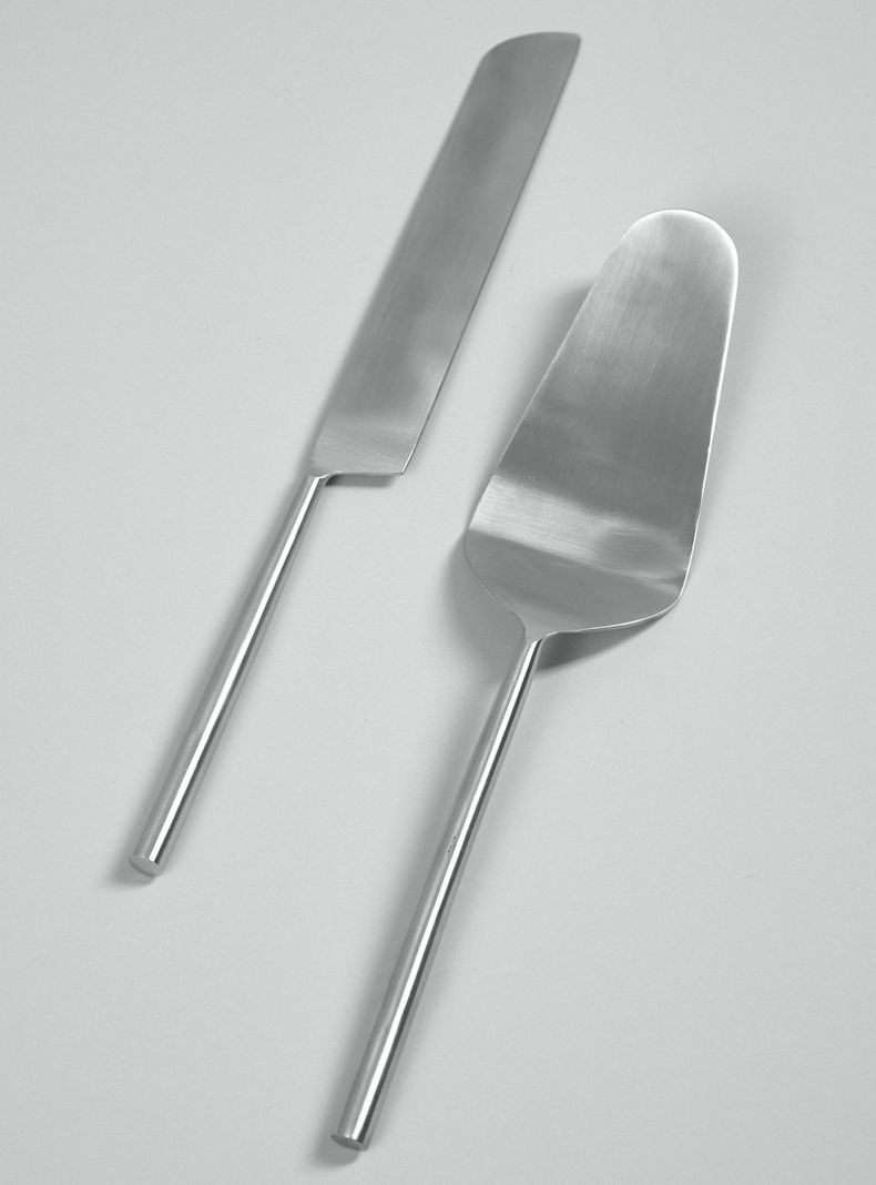 Set 2 Piezas para Servir Torta Inox-0