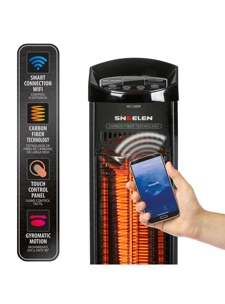 Calefactor Carbono 950W EEC-6000NW WiFi-1