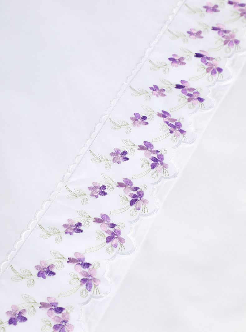 Sábanas 1.5 Plazas Broderie Violeta-2