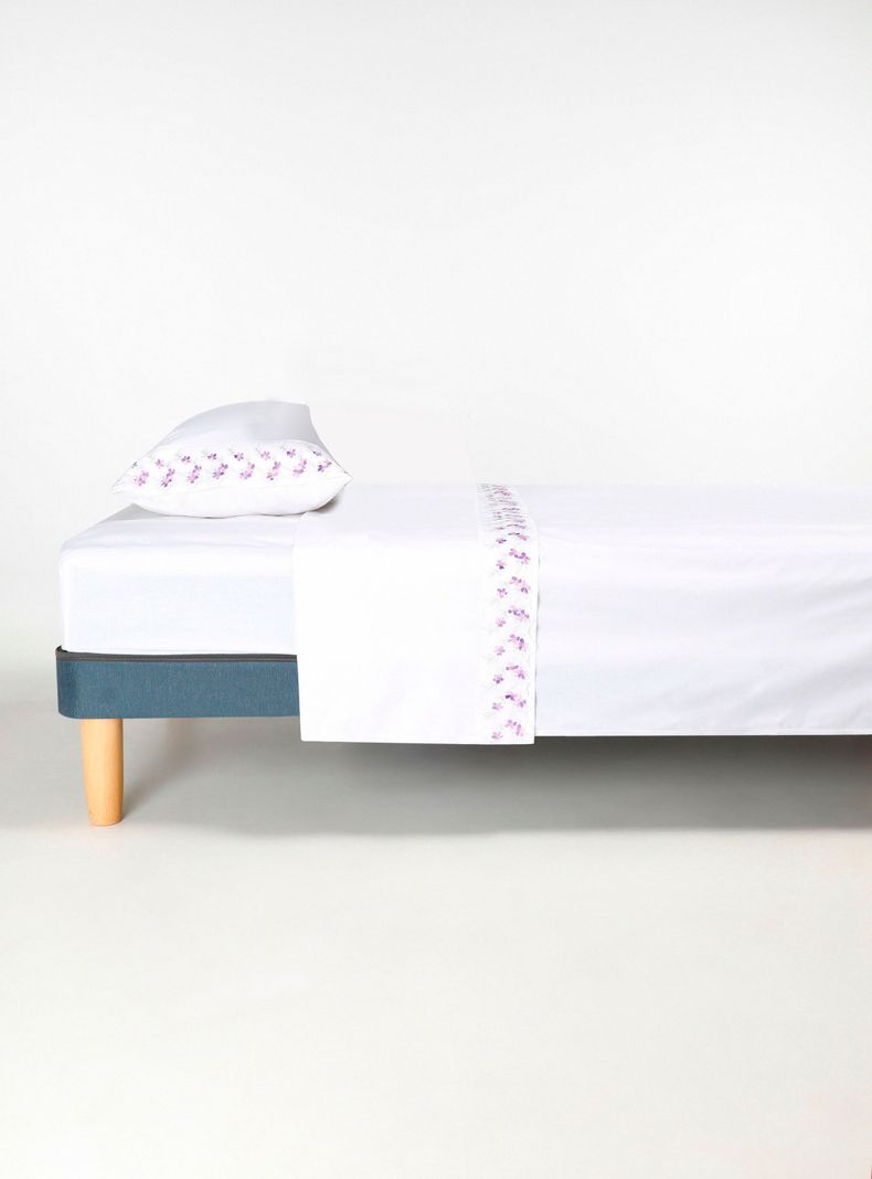 Sábanas 1.5 Plazas Broderie Violeta-0