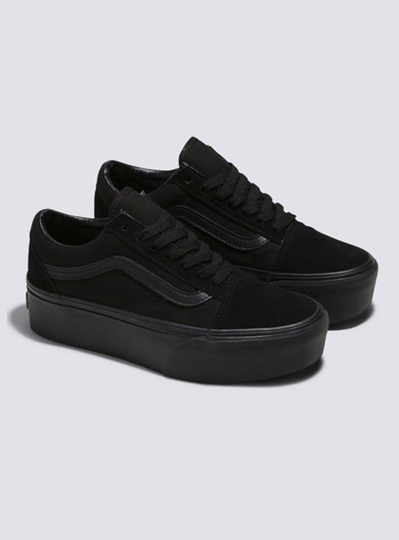 Zapatilla Urbana Black Old-Skool Plataforma Mujer-1