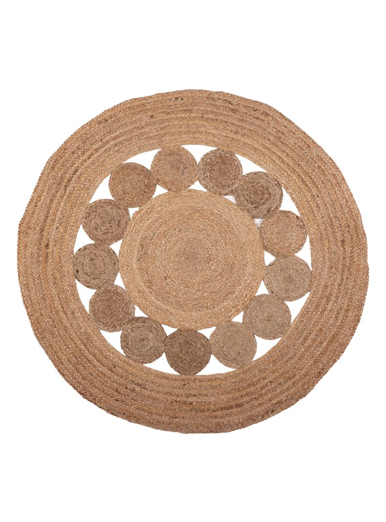 Alfombra Redonda Yute 120 cm Gold 16-0