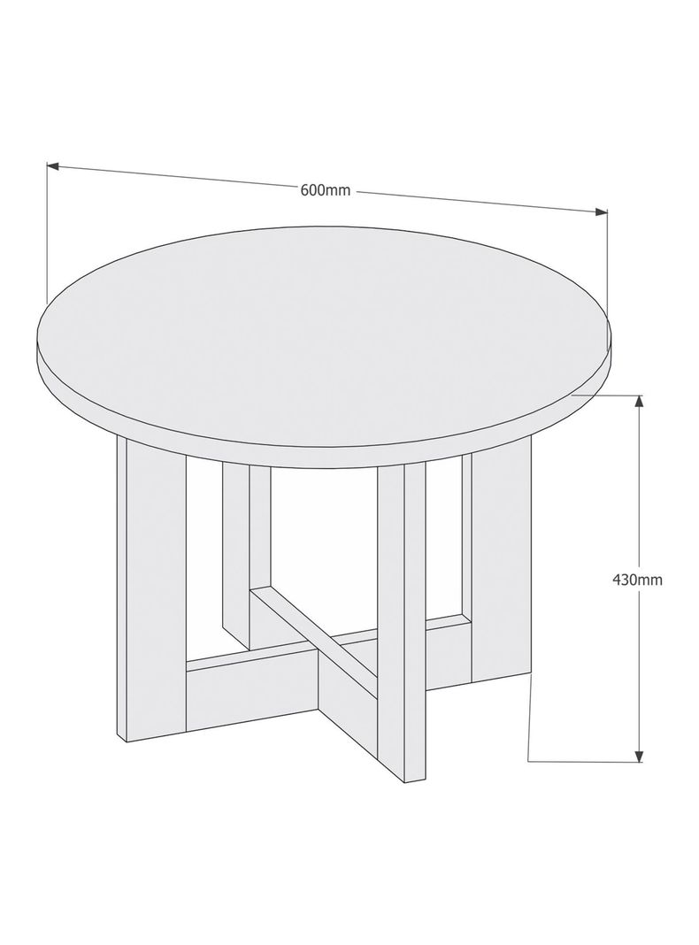 Mesa de Centro Redonda 60 cm-1