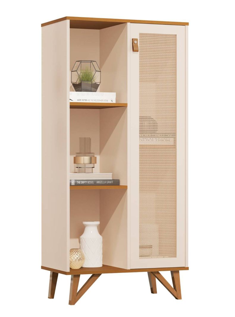Vitrina Neon Luxor 1 Puerta Beige