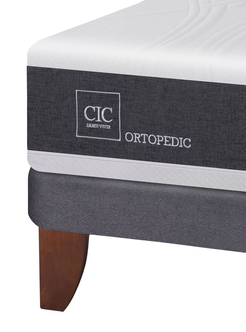 Cama Europea New Ortopedic 1.5 Plazas + Set Muebles Legno-3