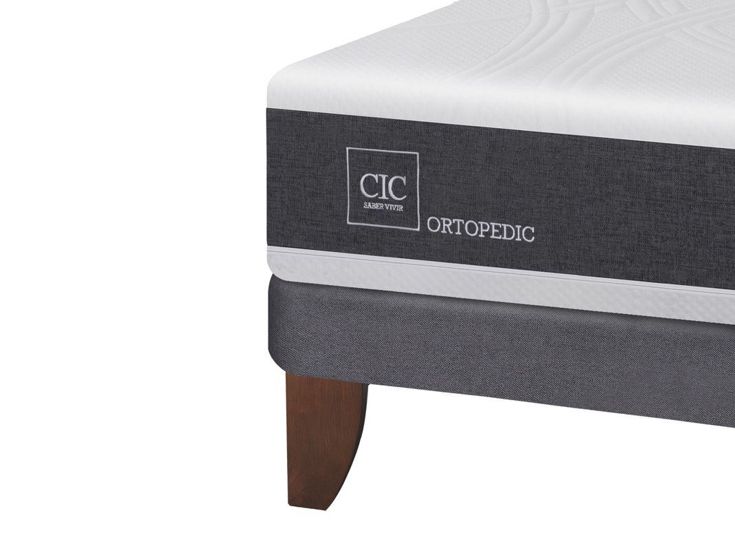 Cama Europea New Ortopedic 1.5 Plazas + Set Muebles Espresso-4