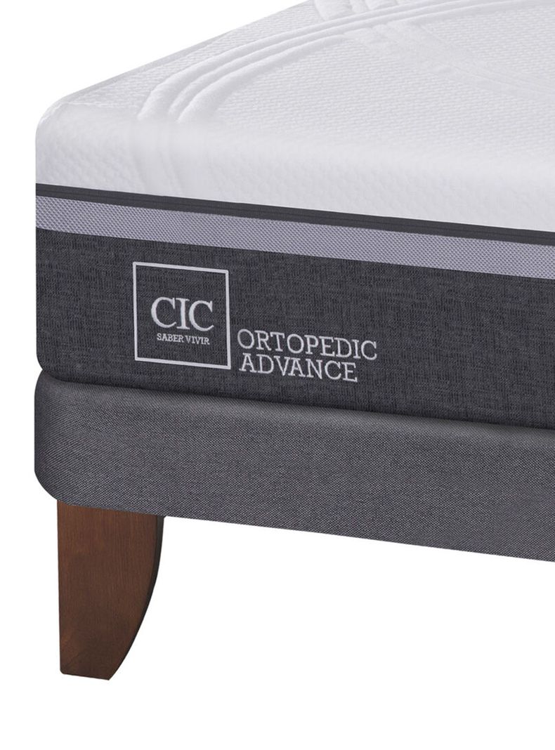 Cama Europea Ortopedic Advance 2 Plazas Base Dividida + Set Muebles Legno-2