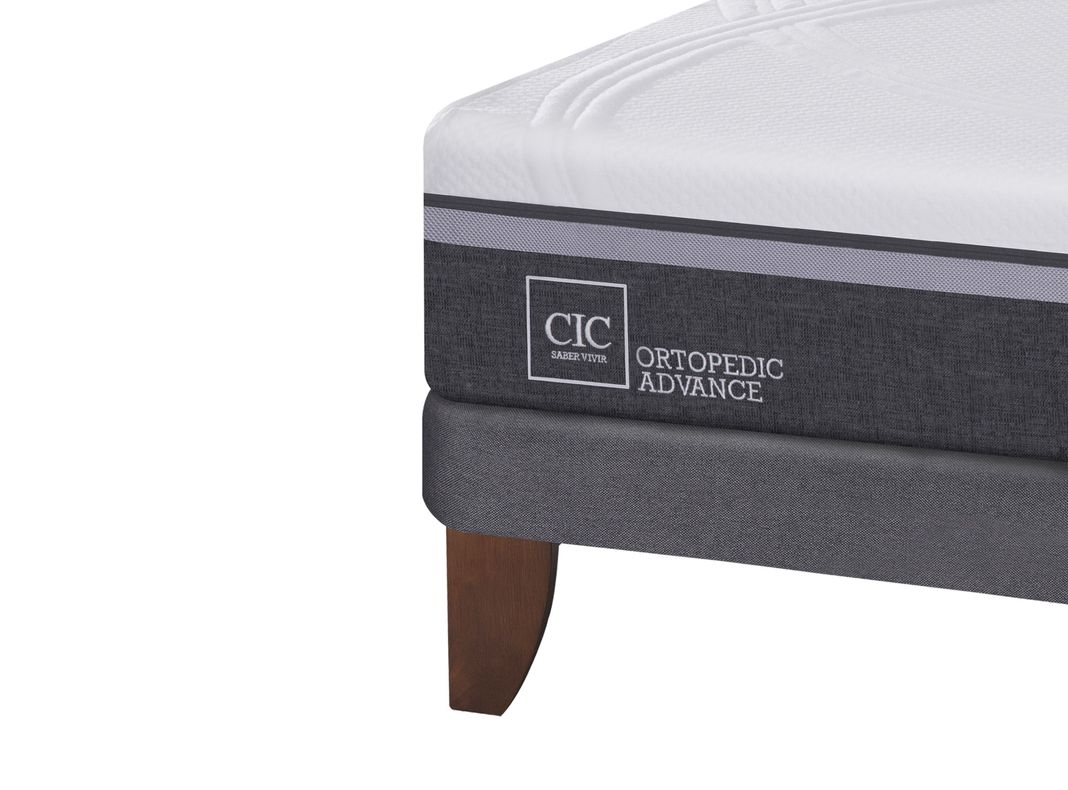 Cama Europea Ortopedic Advance King + Set Muebles Legno-4