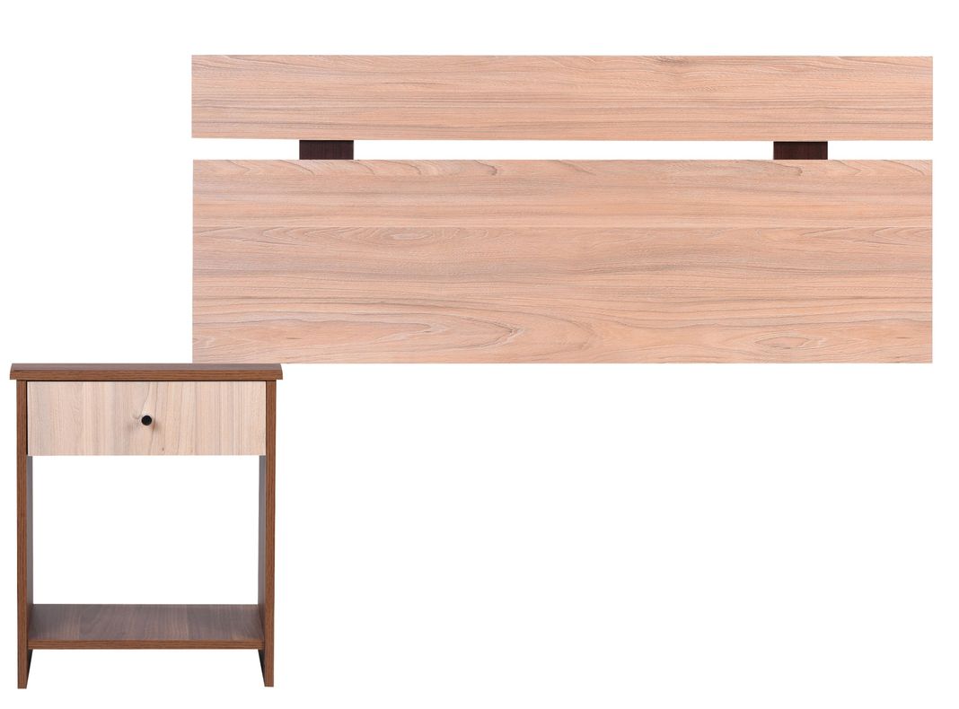 Set Muebles Dormitorio Olmo Respaldo Single + Velador-0